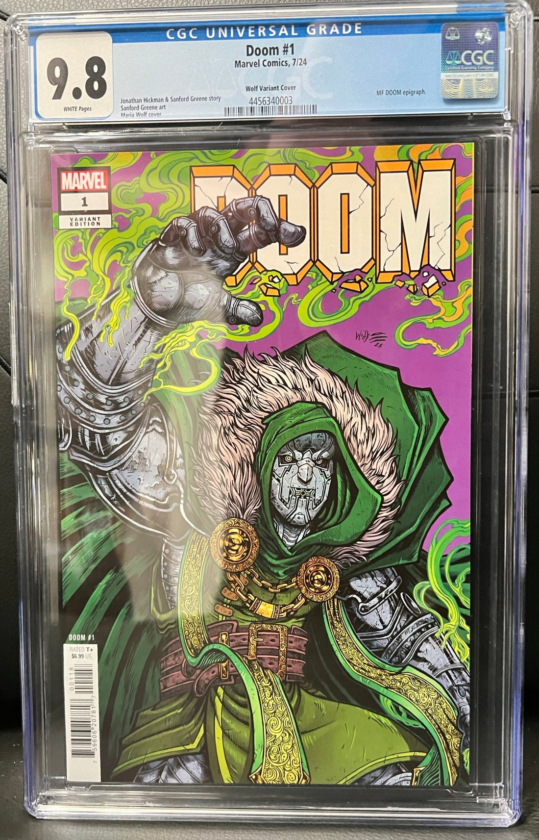 Discover the 9.8 Graded and Slabbed Doom #1 Wolf Variant โ A Collector's Gem! - Dark Arts Comics