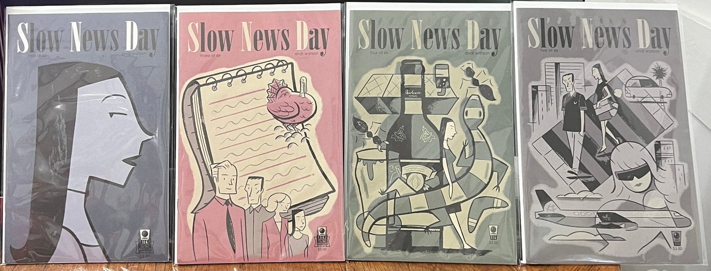 Slow News Day Bundle: Issues #2, #3, #4, #5 - Slave Labor Graphics' Satirical Gem - Dark Arts Comics