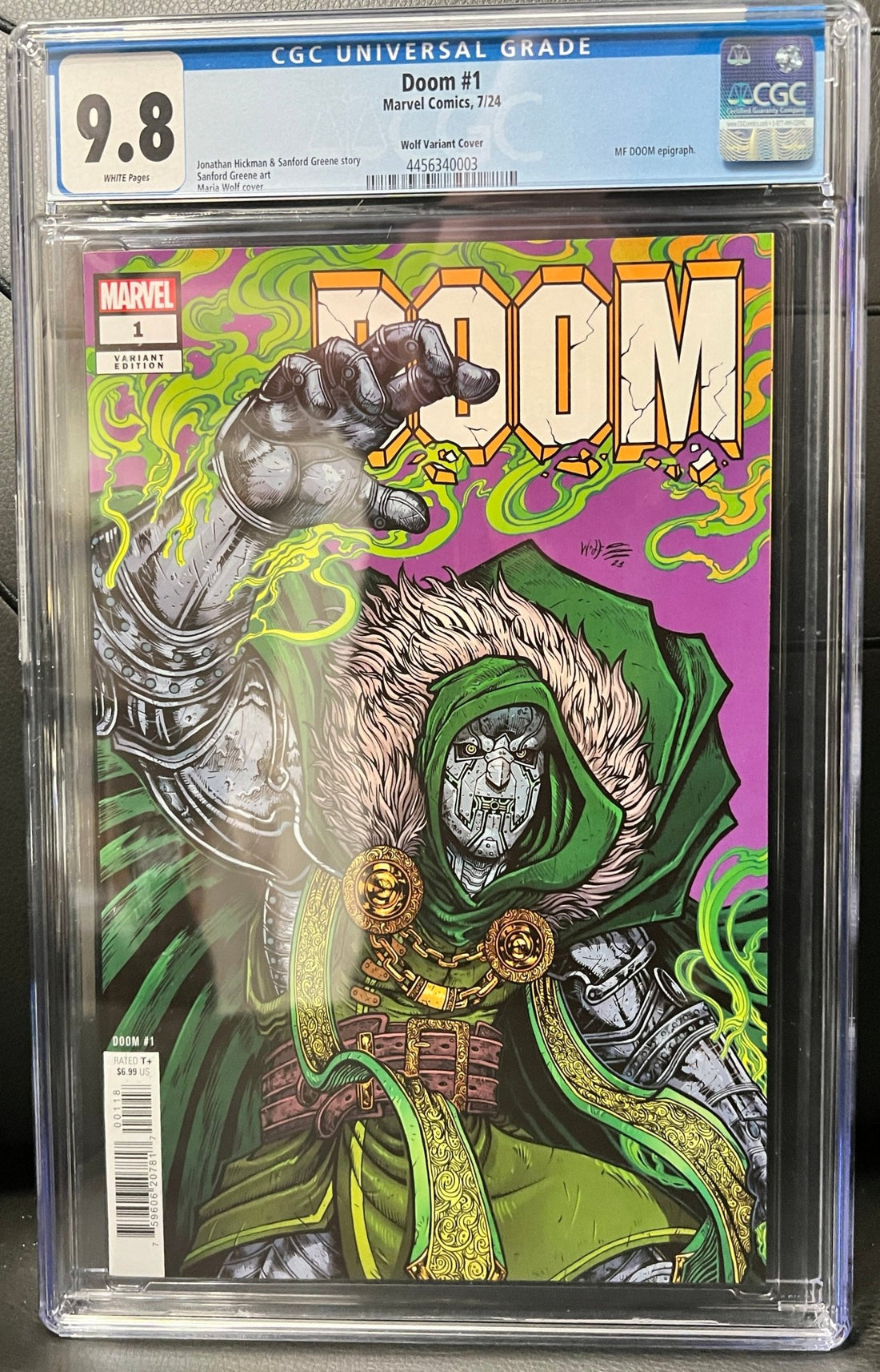 Discover the 9.8 Graded and Slabbed Doom #1 Wolf Variant – A Collector's Gem! - Dark Arts Comics