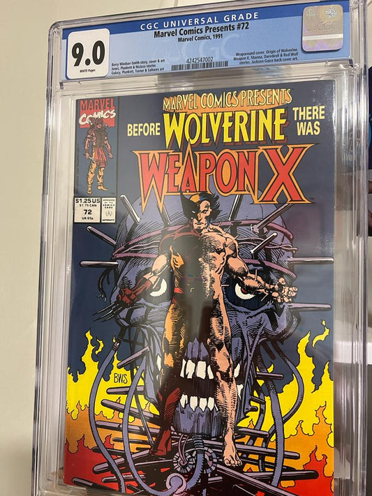 9.0 CGC Graded and Slabbed Marvel Comics Presents Before Wolverine There Was Weapon X