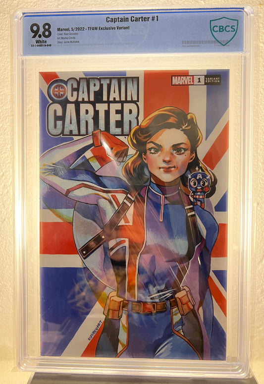 CBCS 9.8 Graded and Slabbed Captain Carter #1 TFAW EXCLUSIVE