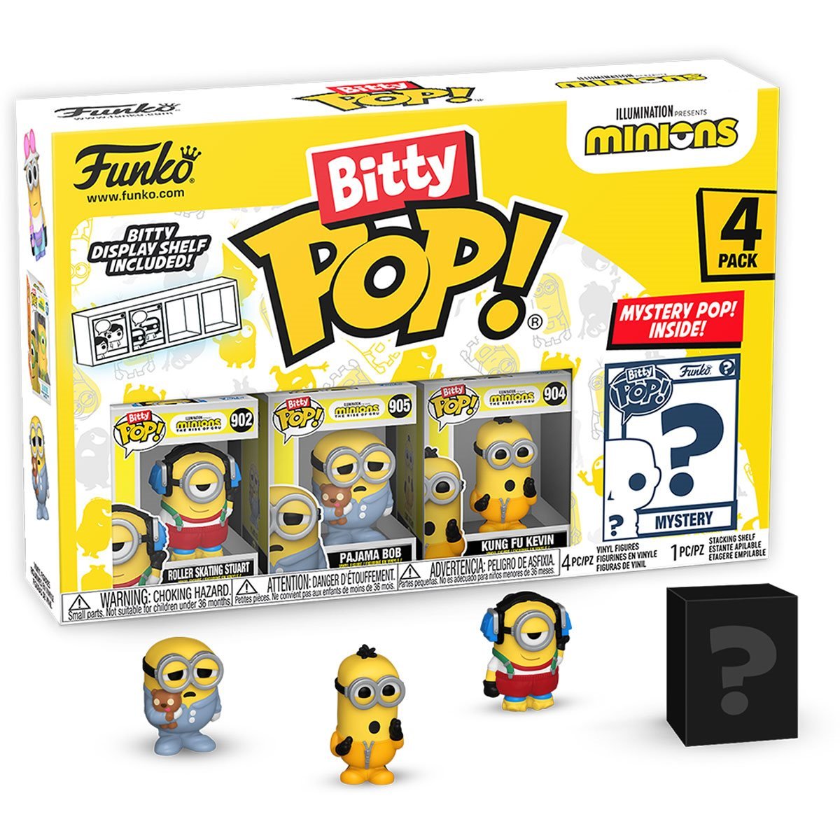 Minions Roller Skating Stuart Funko Bitty Pop! Mini - Figure 4 - Pack - Dark Arts Comics