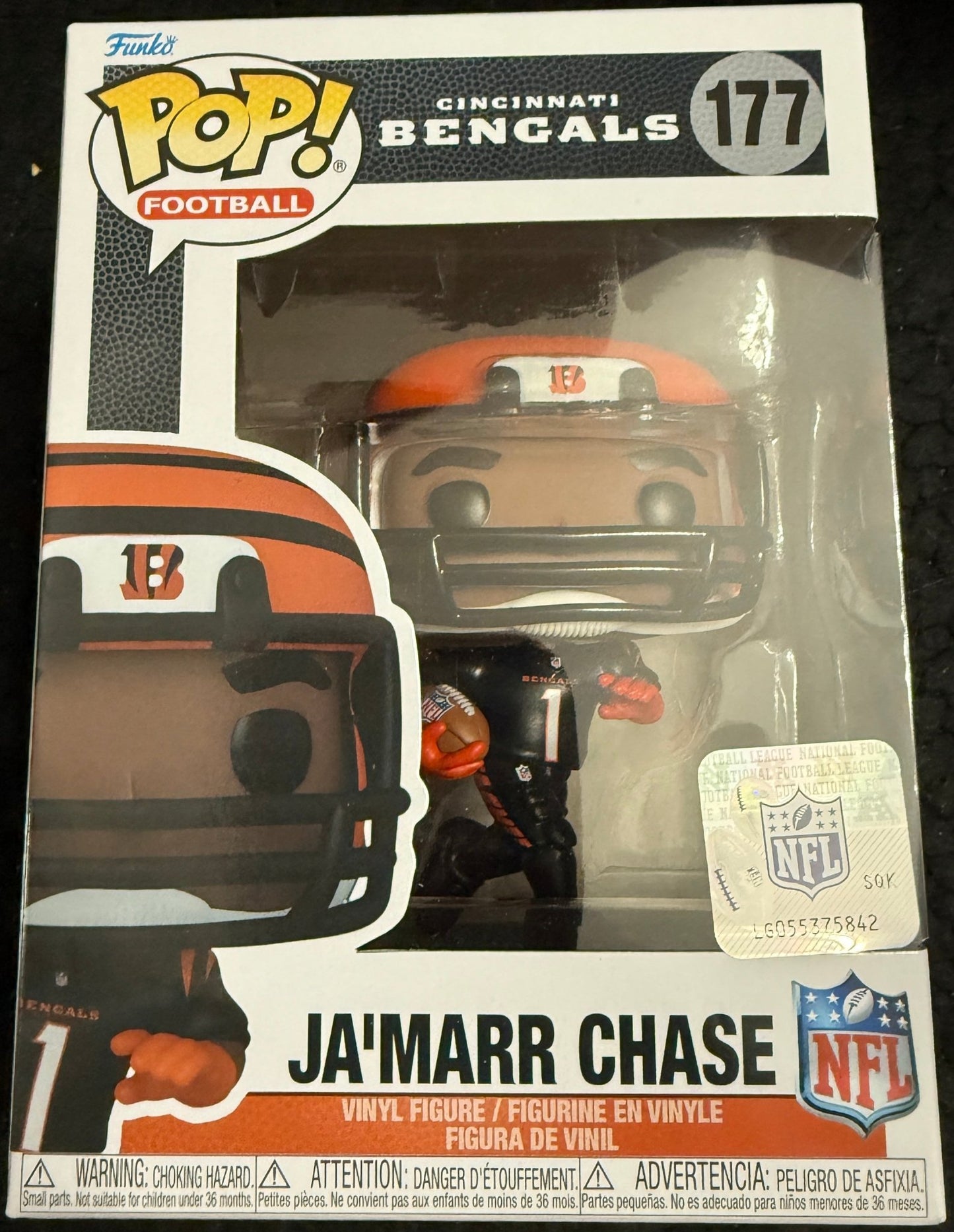 NFL Bengals Ja'Marr Chase Funko Pop! Vinyl Figure #177 - Dark Arts Comics