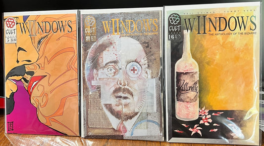 Windows Comic Bundle: Issues #5, #8, #16 (Cult Press, 1992) - Dark Arts Comics