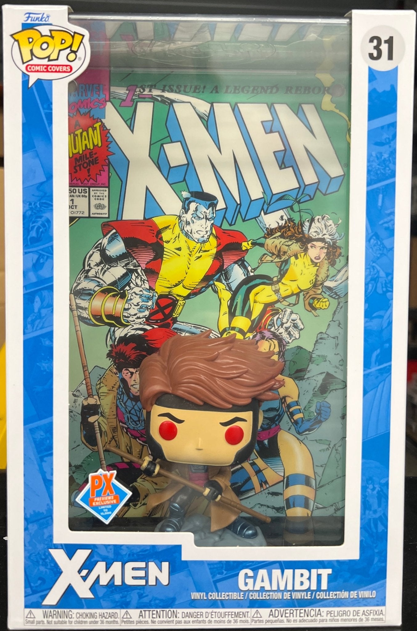 X - Men Gambit Pop! Comic Cover Figure with Case - FCBD PX - Dark Arts Comics